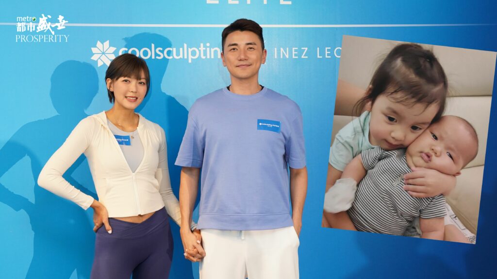 讚老婆三年抱兩仍fit爆 洪永城女兒患血管痣